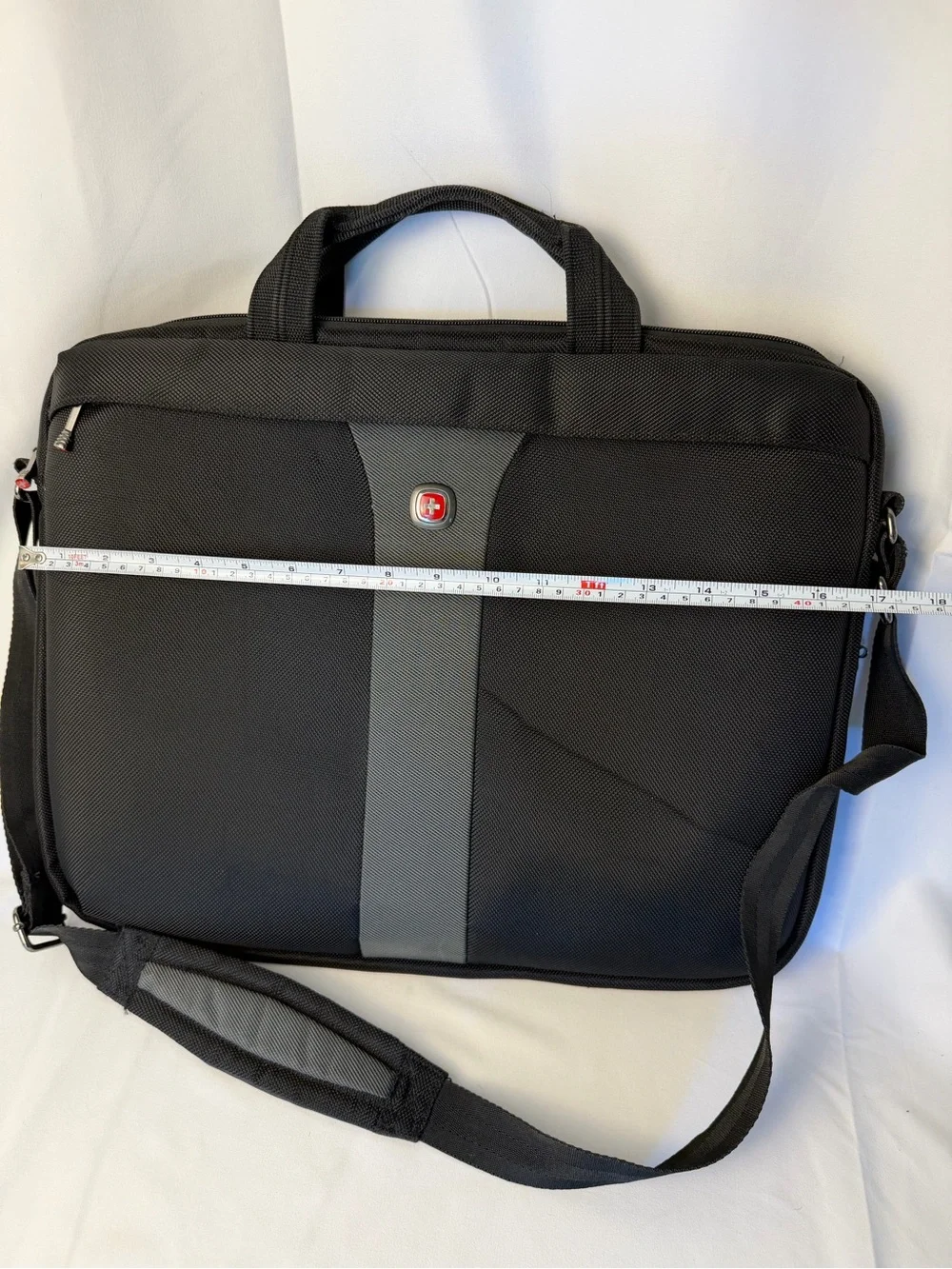 SwissGear Black and Gray Laptop Briefcase with Shoulder Strap